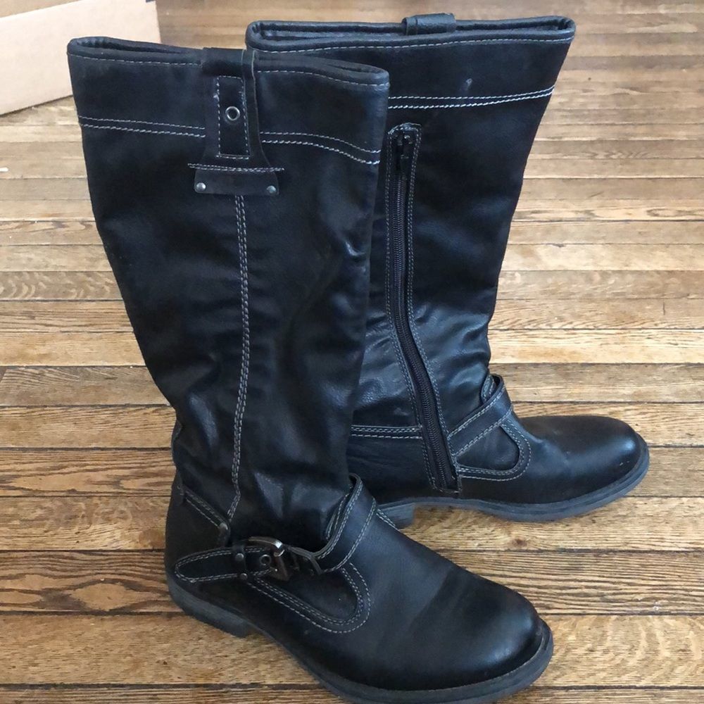 ☀️Bucco Cabana 7 black zip boots GREAT CONDITION